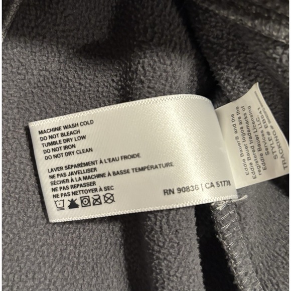Eddie Bauer Jacket Pepsi Womens M Gray Zip Up Sweater Fleece - Picture 5 of 8